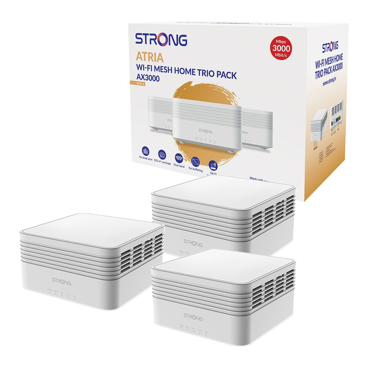 STRONG ATRIA AX3000 3-Pack Whole Home WiFi 6 Mesh System