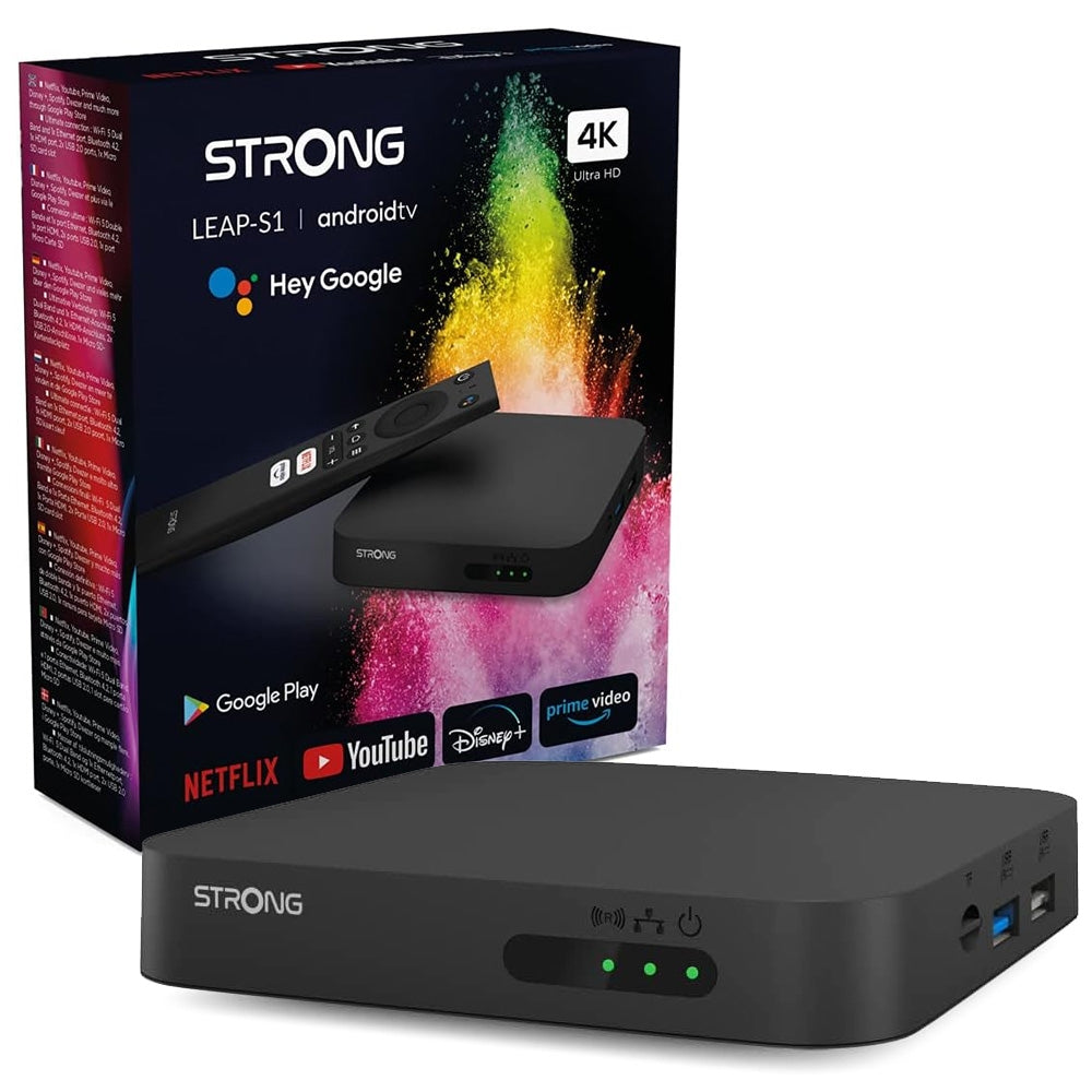 Strong Leap-S3UK 4K Ultra HD HDR Android Smart Tv Box - Black