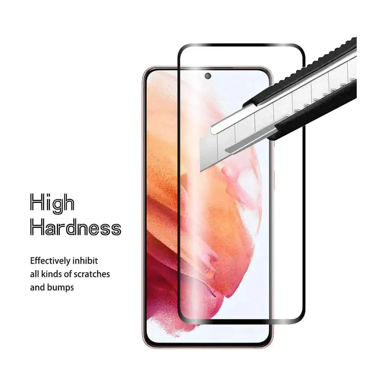 9D Full Coverage Screen Protector For Samsung Galaxy S21 Tempered Glass Black