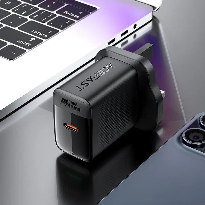 ACEFAST A103 PD 30W GaN Single USB-C Charger Black