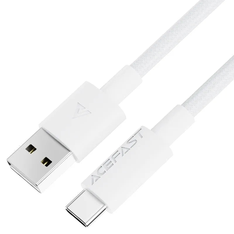 ACEFAST C18-04 USB To USB-C Braid Charging Cable 3A 1.2m White