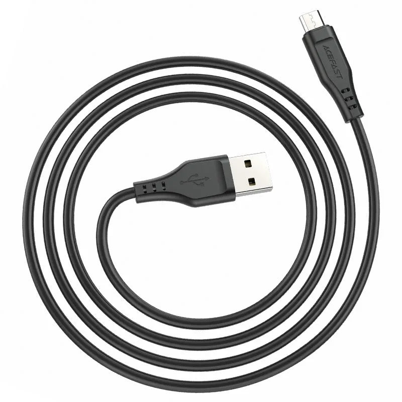 ACEFAST C3-09 (USB-A to Micro) Soft TPE Charging Data Cable Black