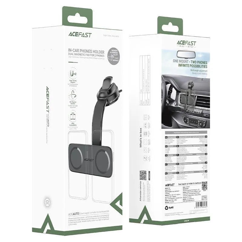 ACEFAST D60 Dual Magnet Dashboard Car Holder Black