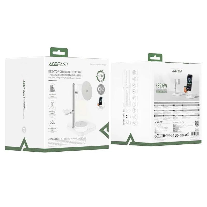 ACEFAST E39 4 In 1 Desktop Wireless Charger 25W White