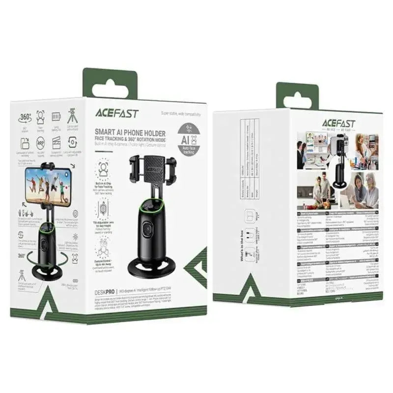 ACEFAST E44 360-Degree AI Intelligent Face Tracking Tripod Black