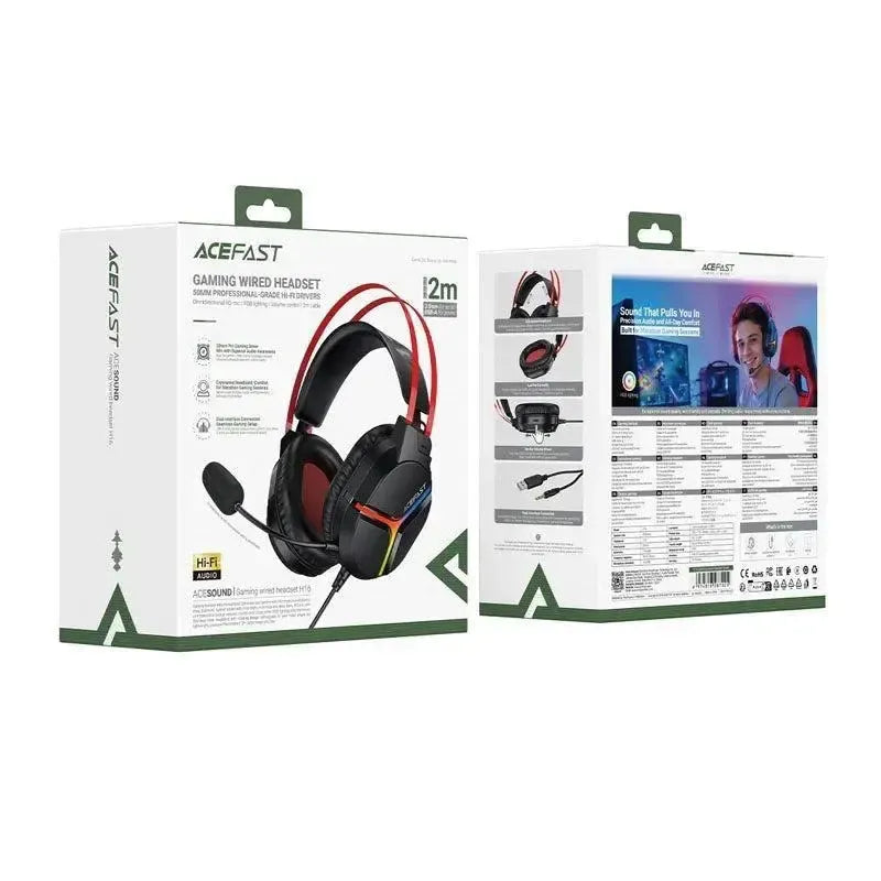 ACEFAST H16 RGB Gaming Wired Headset Black