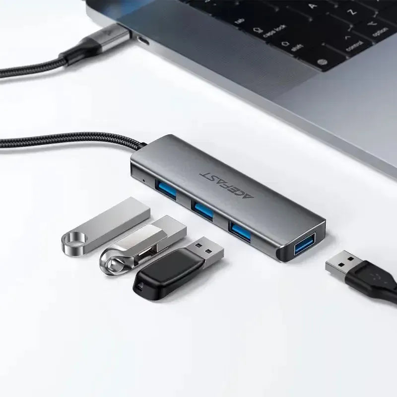 ACEFAST J15 USB-C 4 In 1 USB HUB Metal Gray