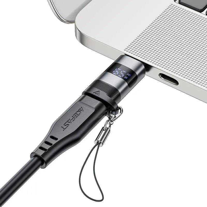 ACEFAST J9 USB-C To USB-C Digital Display Adapter Metal Gray