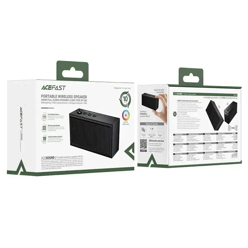 ACEFAST K9 Go Portable 40MM Wireless Speaker 10H Black