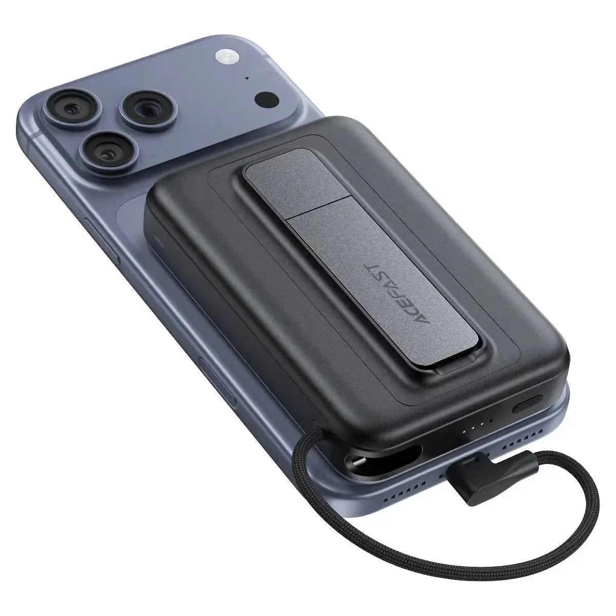 ACEFAST M24 PD 22.5W Magnetic Fast Charging Power Bank With Holder And Type-C Cable 10000mAh Gray