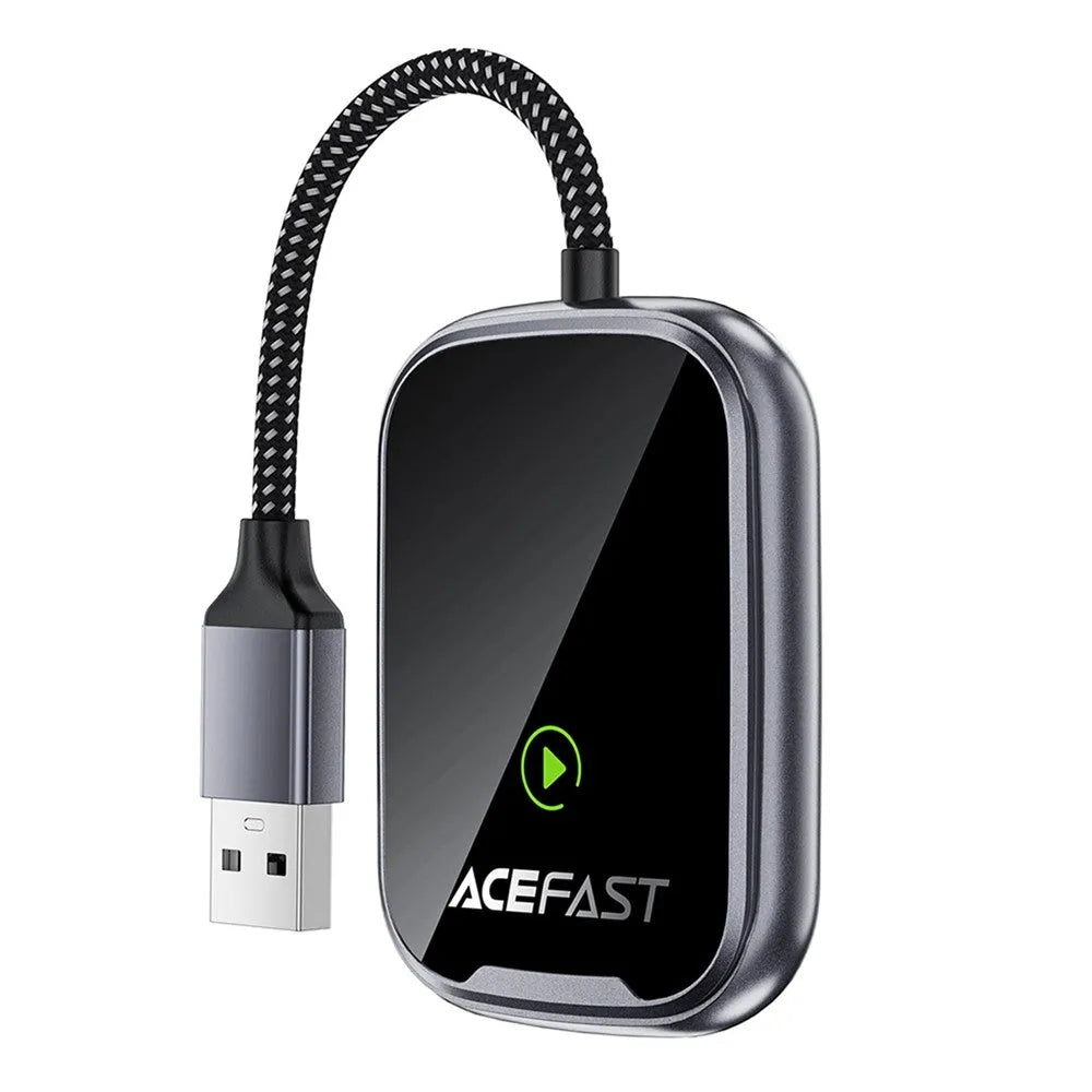 ACEFAST QC1 Android Car Play Wireless With Type-C Adapter Metal Gray