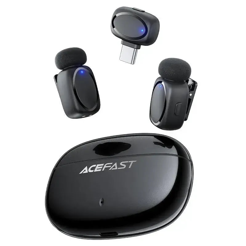ACEFAST R2 Wireless 2 Microphones With Type-C Receiver Black