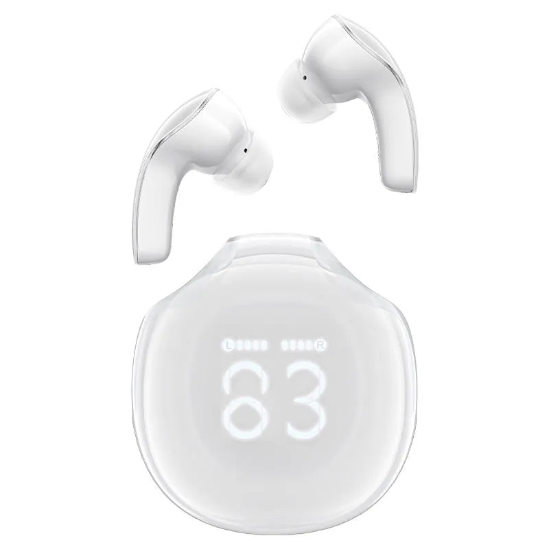 ACEFAST T9 Crystal Color Air Bluetooth Earbuds Porcelain White