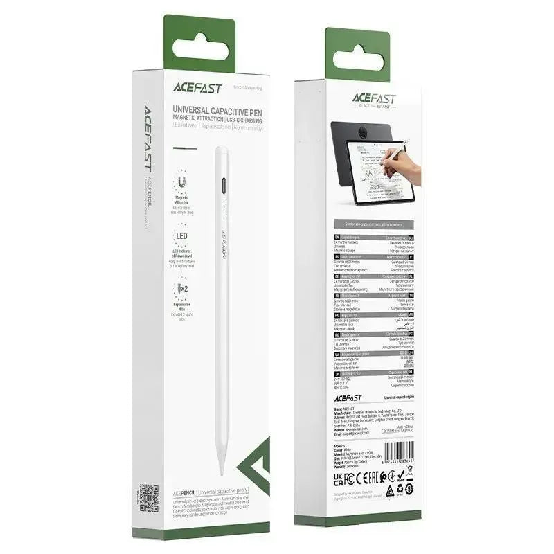 ACEFAST V1 Universal Magnetic Stylus Pen White