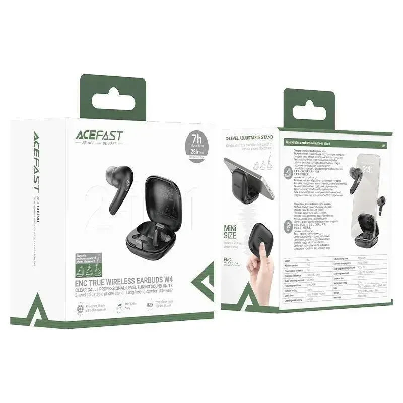 ACEFAST W4 True Wireless Earbuds With Phone Stand Black