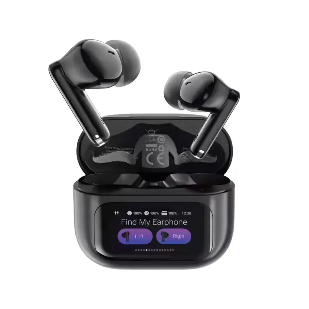 ACEFAST W6 Smart Screen Active Noise Cancelling TWS Earbuds Black