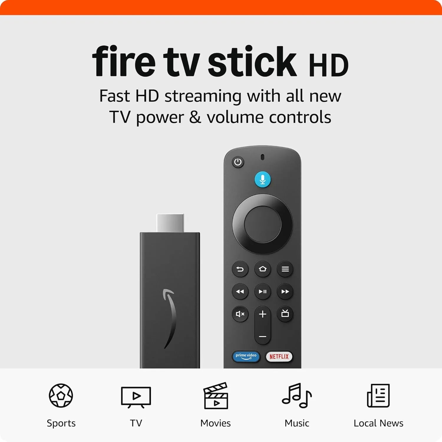 Amazon Fire TV Stick Full HD Streaming with Alexa Voice Remote 2024 Model
