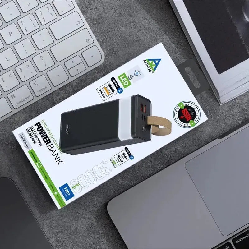 Aokus FS01 Fast Charging 65W Built In Table Lamp 30000mAh Power Bank Black