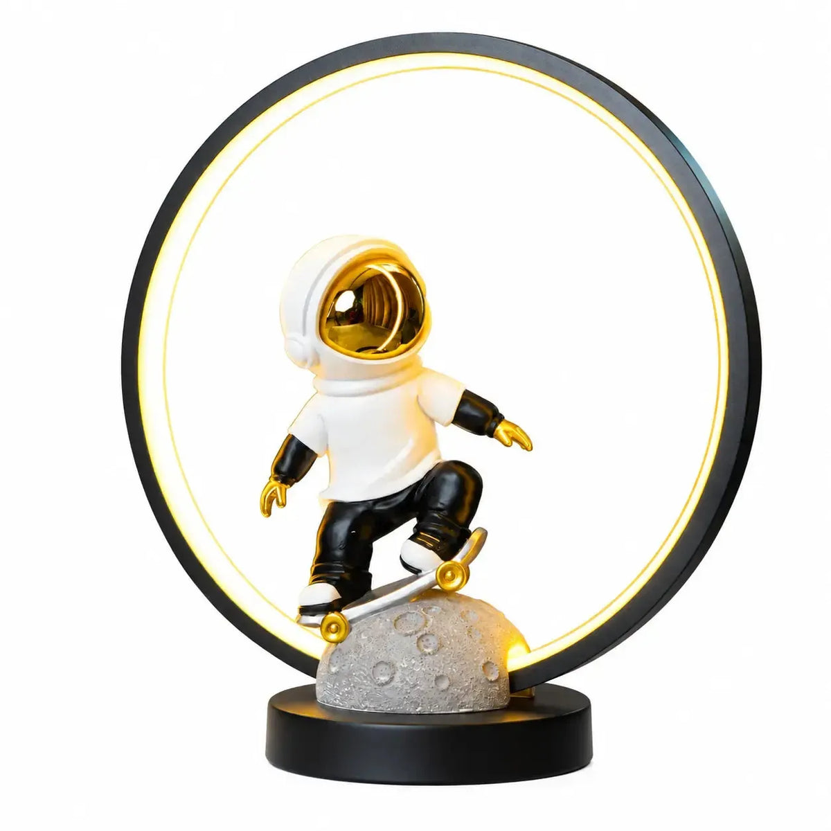 Astronaut Bedside Ring Lights - Skate White