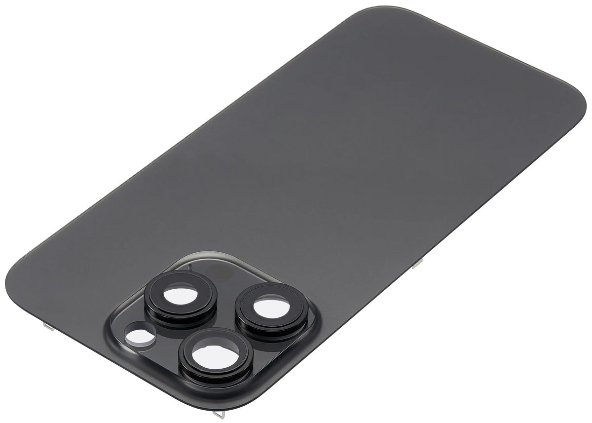 Back Glass W/ Mag Safe Magnet For I Phone 16 Pro (No Logo) (Aftermarket) (Black Titanium)