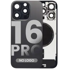 Back Glass W/ Mag Safe Magnet For I Phone 16 Pro (No Logo) (Aftermarket) (Black Titanium)