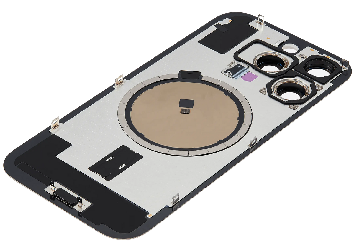 Back Glass W/ Mag Safe Magnet For I Phone 16 Pro (No Logo) (Aftermarket) (Desert Titanium)