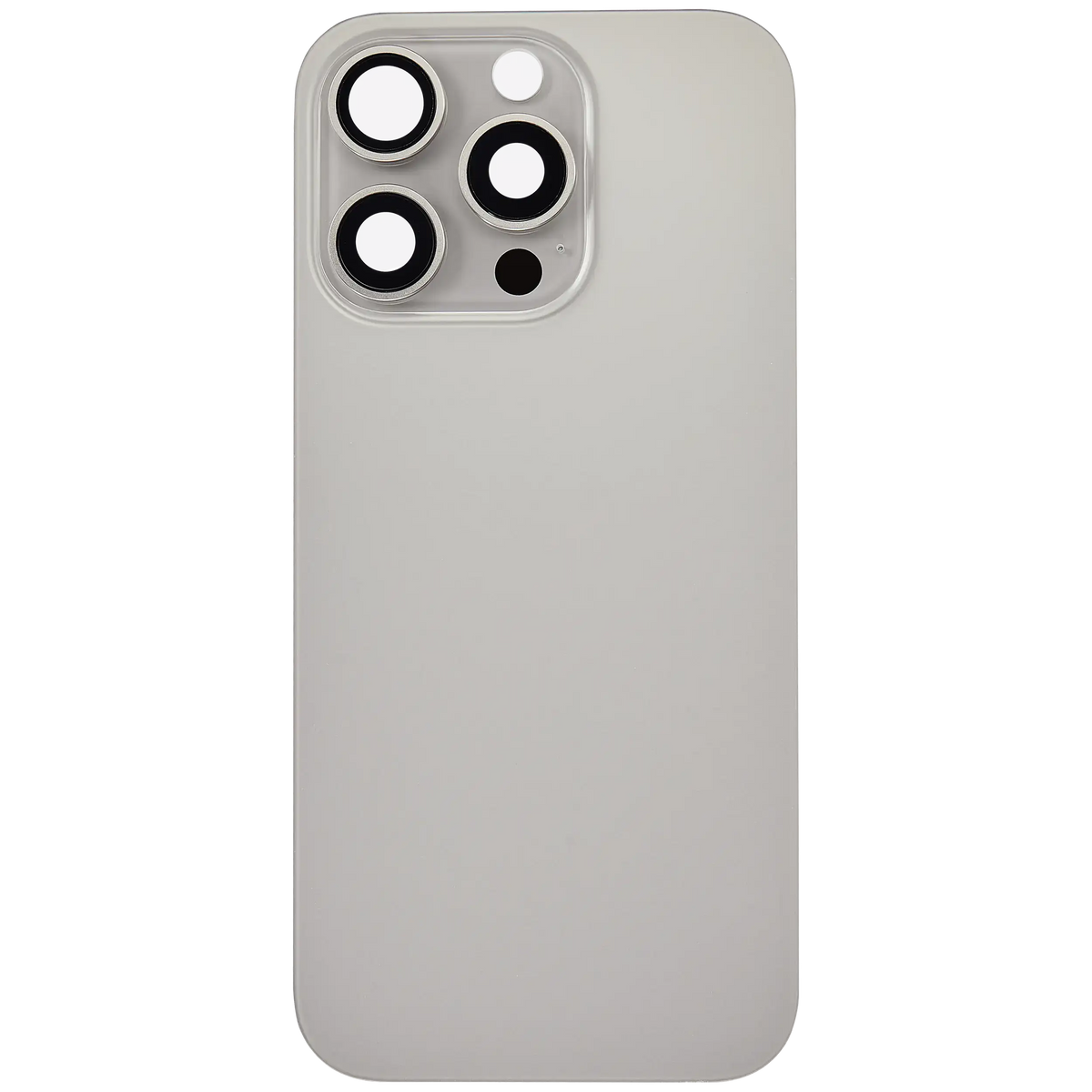 Back Glass W/ Mag Safe Magnet For I Phone 16 Pro (No Logo) (Aftermarket) (Natural Titanium)
