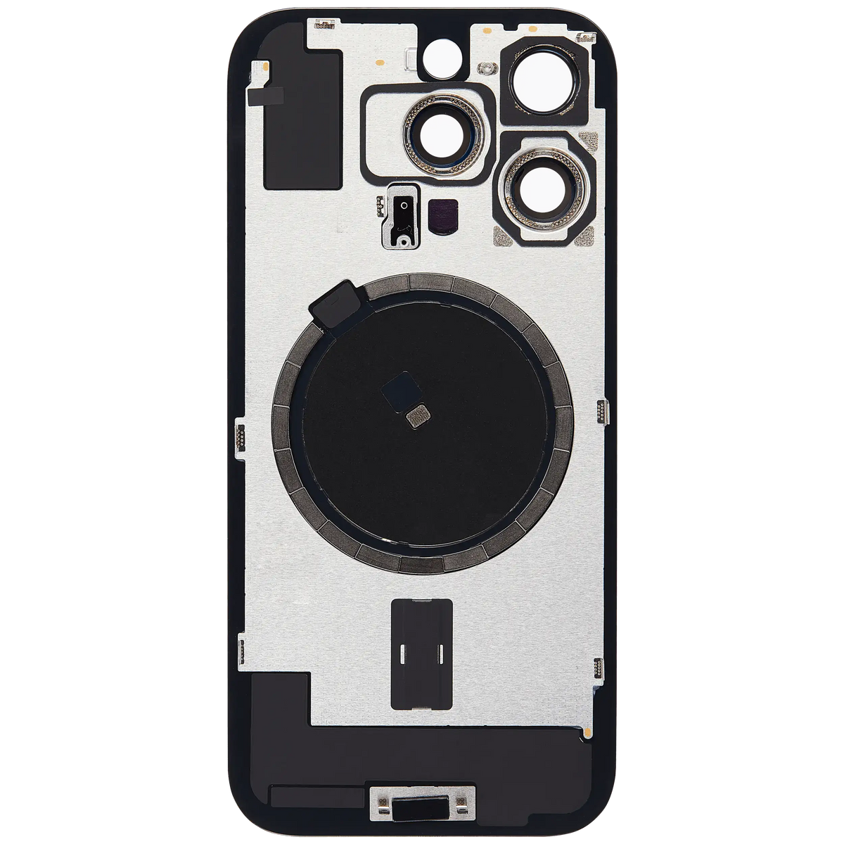 Back Glass W/ Mag Safe Magnet For I Phone 16 Pro (No Logo) (Aftermarket) (Natural Titanium)