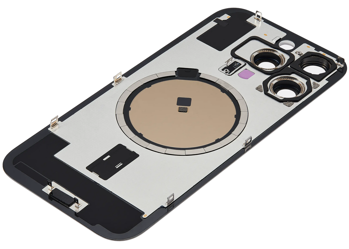 Back Glass W/ Mag Safe Magnet For I Phone 16 Pro (No Logo) (Aftermarket) (Natural Titanium)