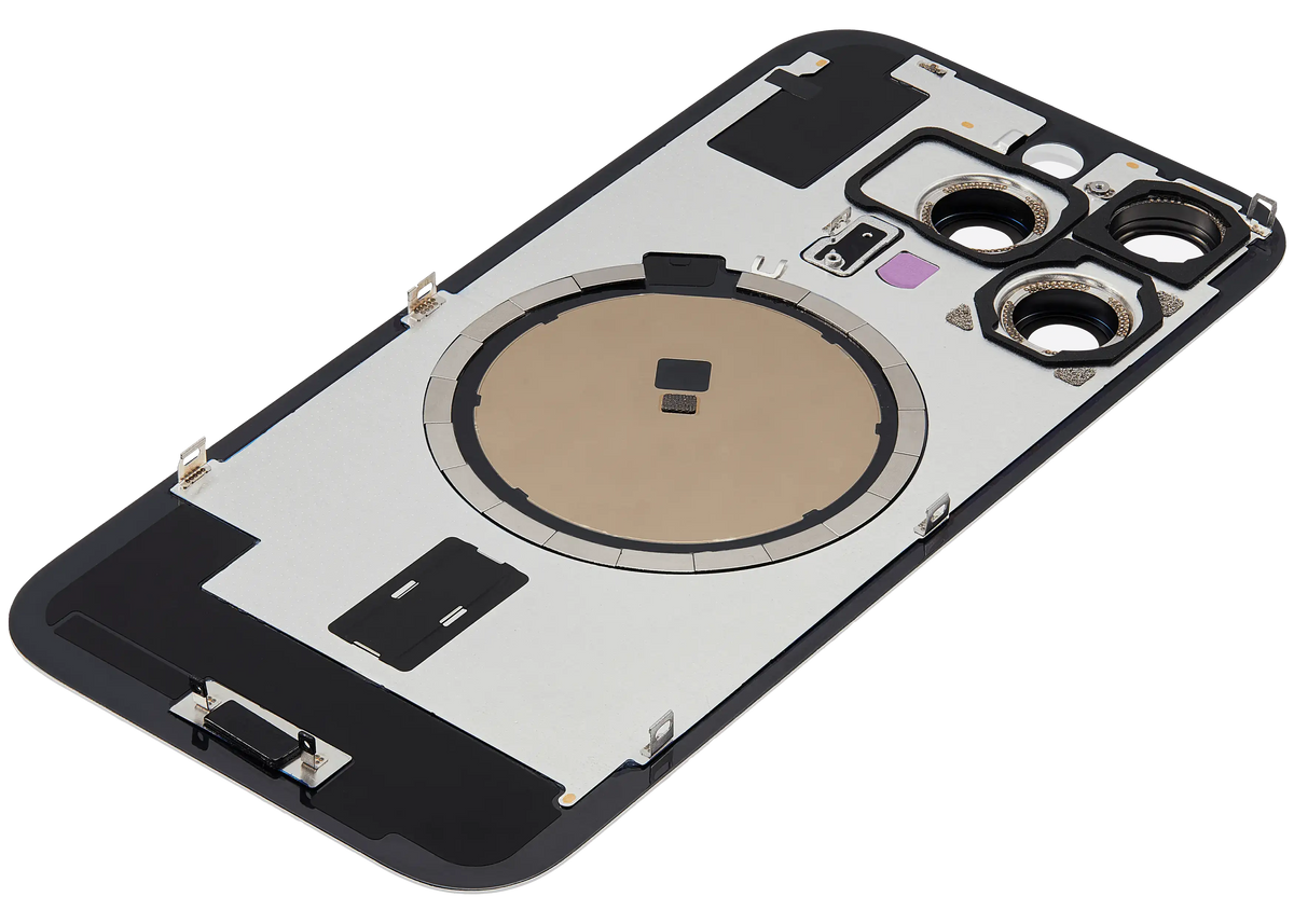 Back Glass W/ Mag Safe Magnet For I Phone 16 Pro (No Logo) (Aftermarket) (White Titanium)