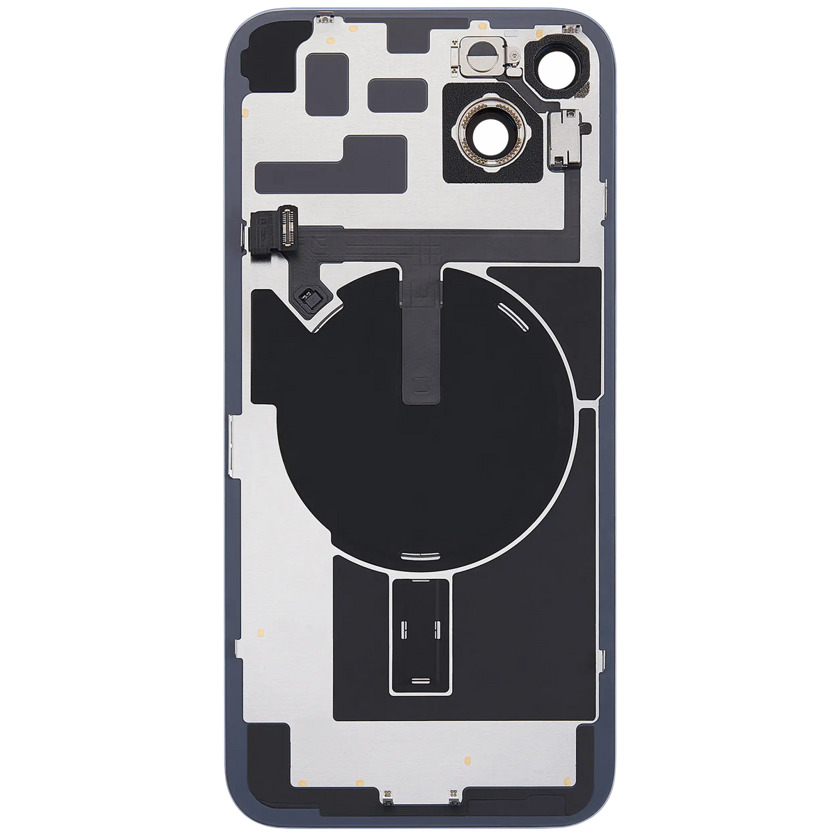 Back Glass W/ Mag Safe Magnet & Nfc & Flashlight Flex For I Phone 14 Plus (Used Oem Pull: Grade B) (Blue)