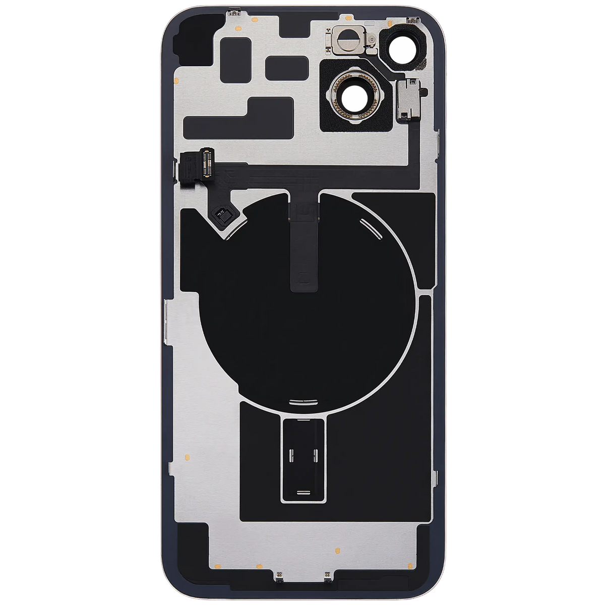 Back Glass W/ Mag Safe Magnet & Nfc & Flashlight Flex For I Phone 14 Plus (Used Oem Pull: Grade B) (Red)