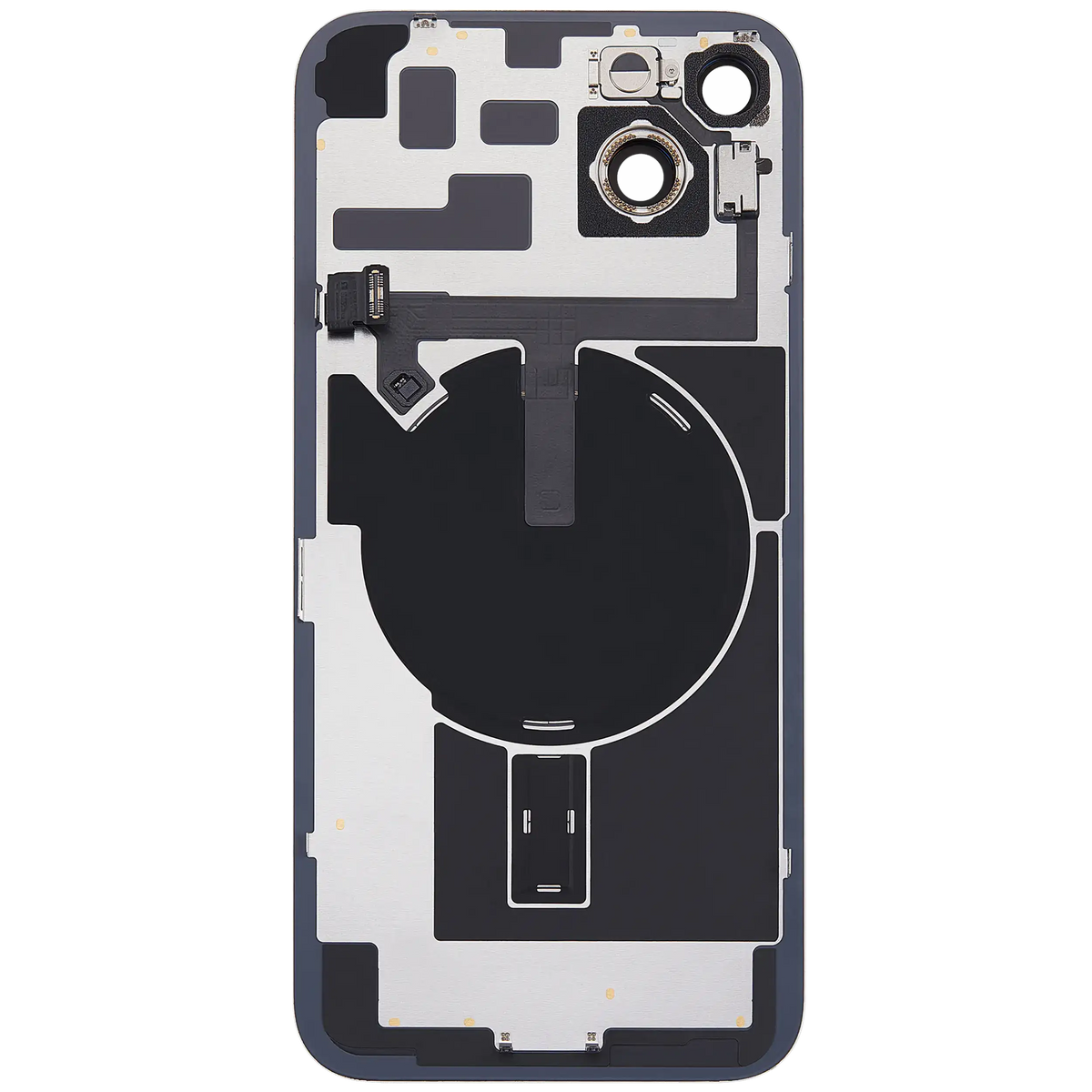 Back Glass W/ Mag Safe Magnet & Nfc & Flashlight Flex For I Phone 14 Plus (Used Oem Pull: Grade B) (Starlight)