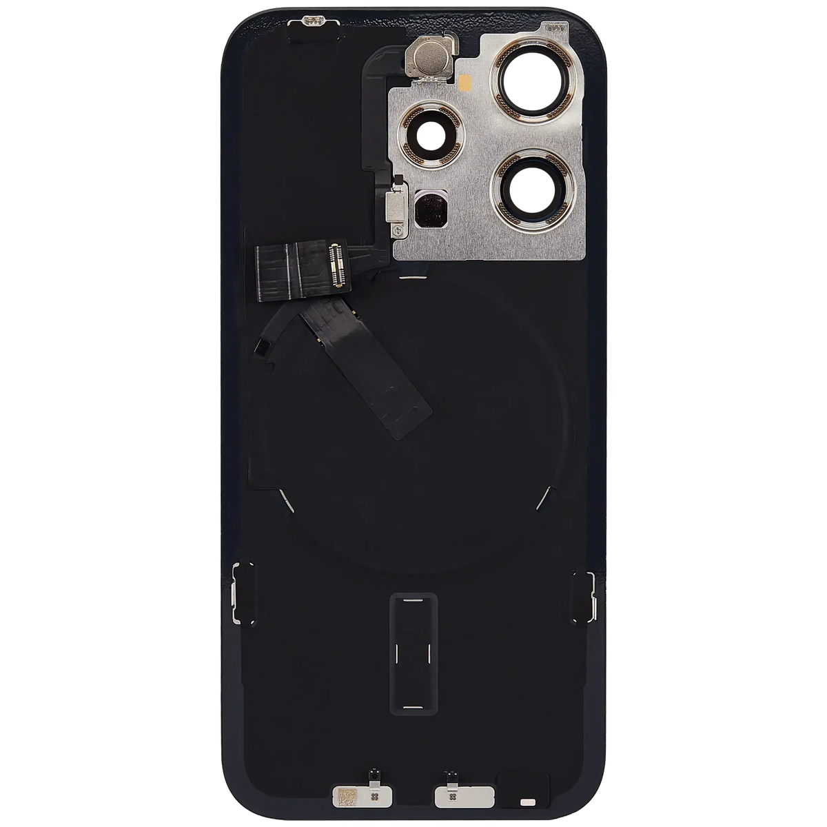 Back Glass W/ Mag Safe Magnet & Nfc & Flashlight Flex For I Phone 15 Pro (Used Oem Pull: Grade B) (Blue Titanium)