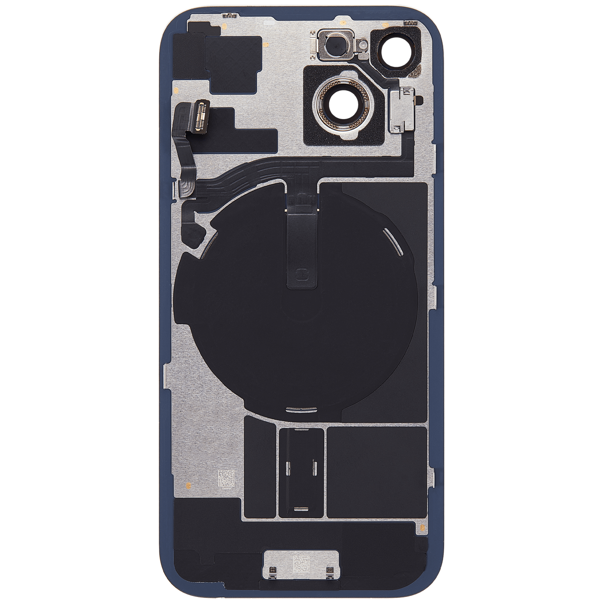 Back Glass W/ Mag Safe Magnet & Nfc & Flashlight Flex For I Phone 15 (Used Oem Pull: Grade A) (Blue)