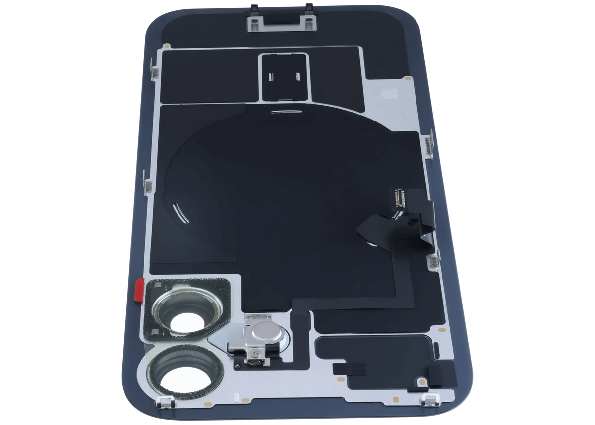Back Glass W/ Mag Safe Magnet & Nfc & Flashlight Flex For I Phone 16 (Genuine Oem) (Black)