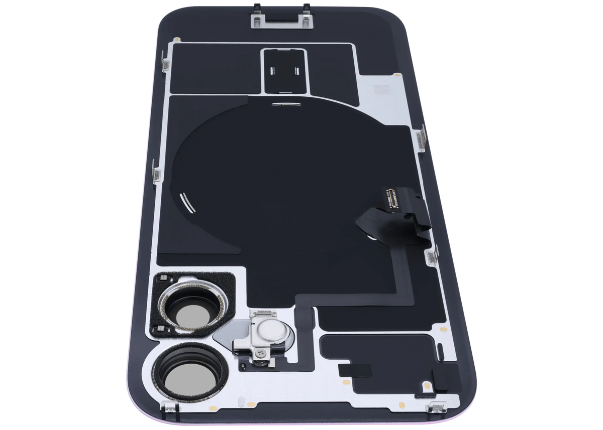Back Glass W/ Mag Safe Magnet & Nfc & Flashlight Flex For I Phone 16 (Genuine Oem) (Pink)
