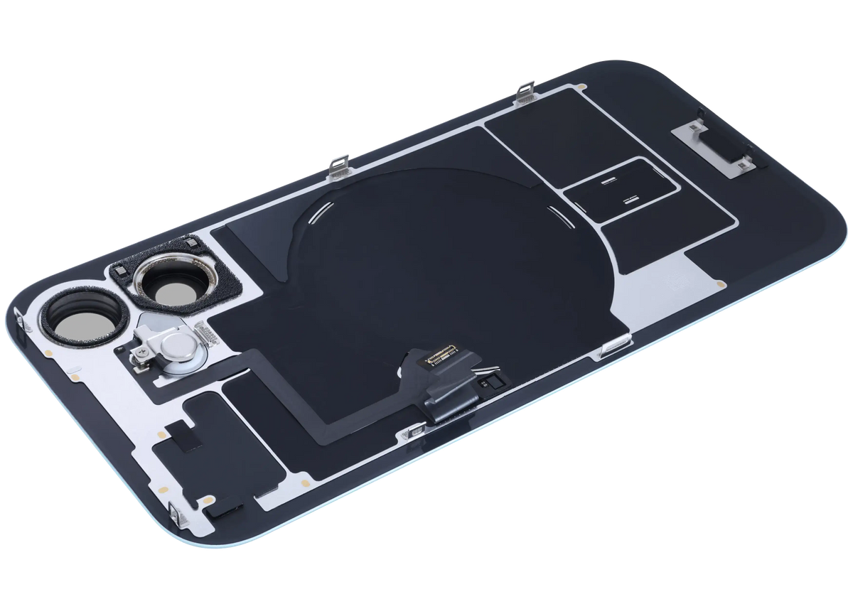 Back Glass W/ Mag Safe Magnet & Nfc & Flashlight Flex For I Phone 16 (Genuine Oem) (Teal)