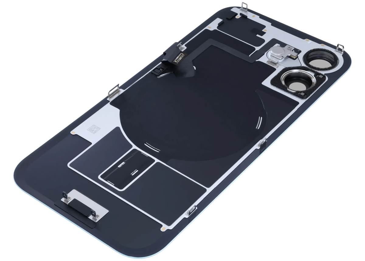 Back Glass W/ Mag Safe Magnet & Nfc & Flashlight Flex For I Phone 16 (Genuine Oem) (Teal)