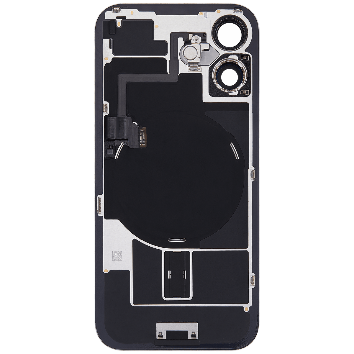 Back Glass W/ Mag Safe Magnet & Nfc & Flashlight Flex For I Phone 16 (Genuine Oem) (Ultramarine)