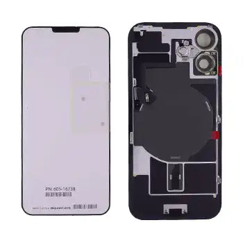 Back Glass W/ Mag Safe Magnet & Nfc & Flashlight Flex For I Phone 16 (Genuine Oem) (White)