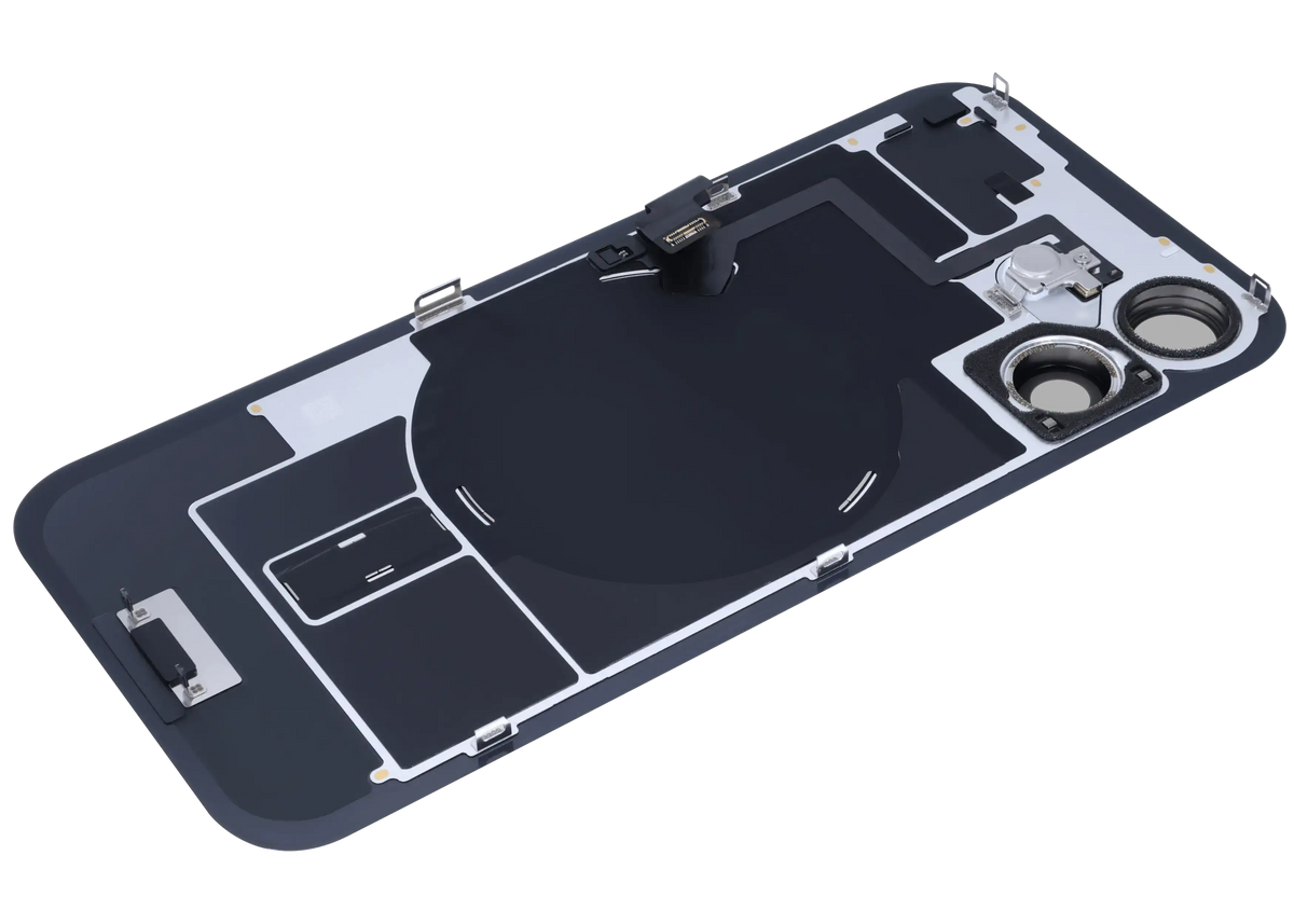Back Glass W/ Mag Safe Magnet & Nfc & Flashlight Flex For I Phone 16 (Genuine Oem) (White)