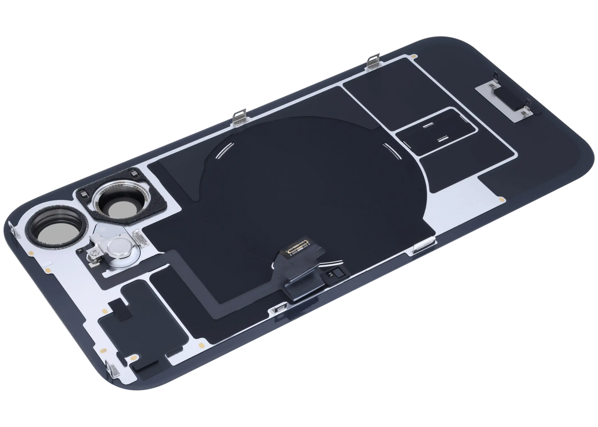 Back Glass W/ Mag Safe Magnet & Nfc & Flashlight Flex For I Phone 16 (Genuine Oem) (White)