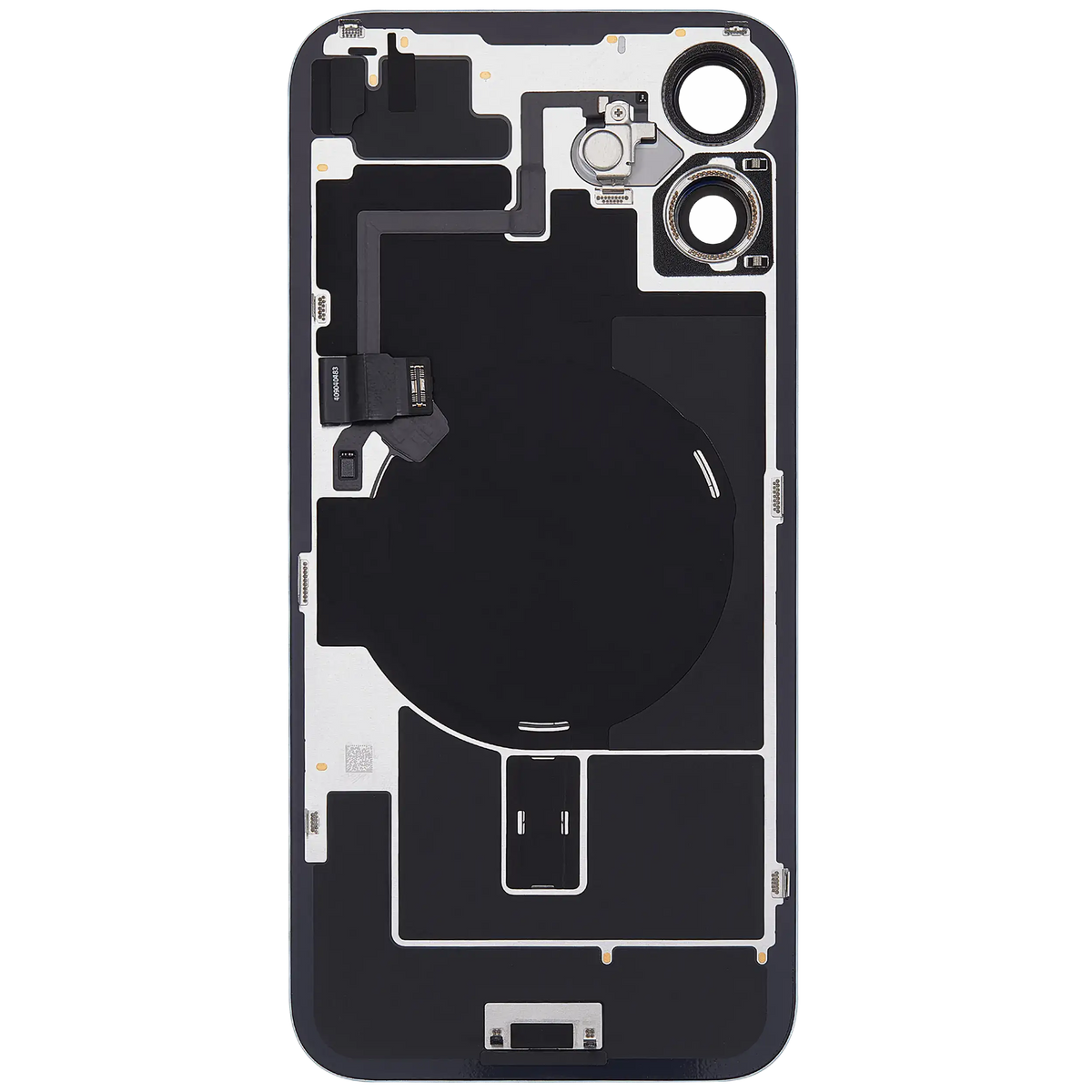 Back Glass W/ Mag Safe Magnet & Nfc & Flashlight Flex For I Phone 16 Plus (Used Oem Pull: Grade A) (Teal)
