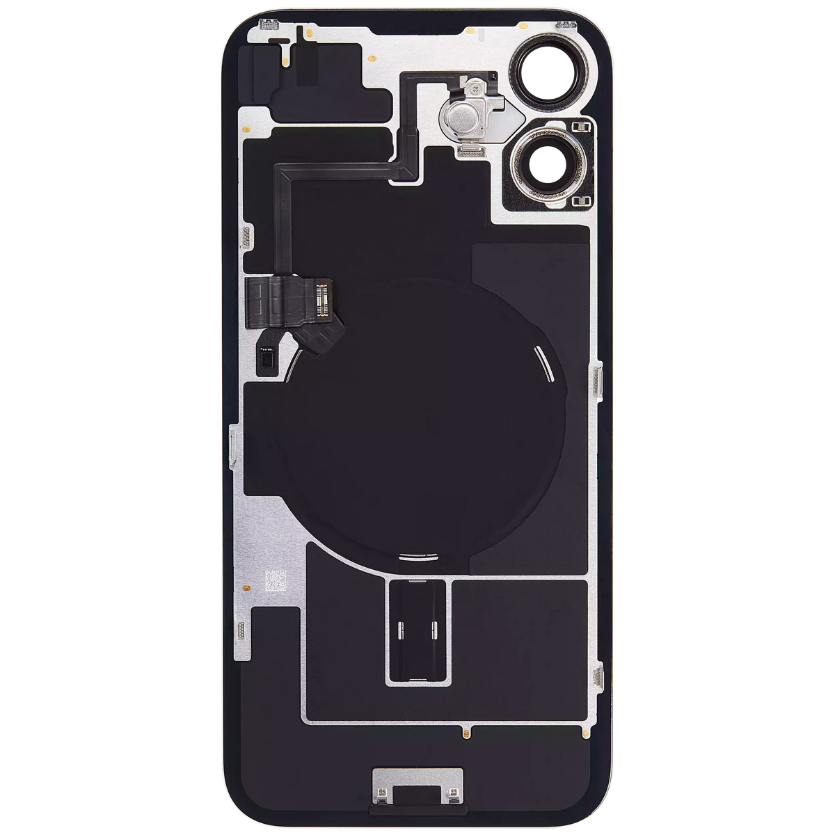 Back Glass W/ Mag Safe Magnet & Nfc & Flashlight Flex For I Phone 16 Plus (Used Oem Pull: Grade A) (White)