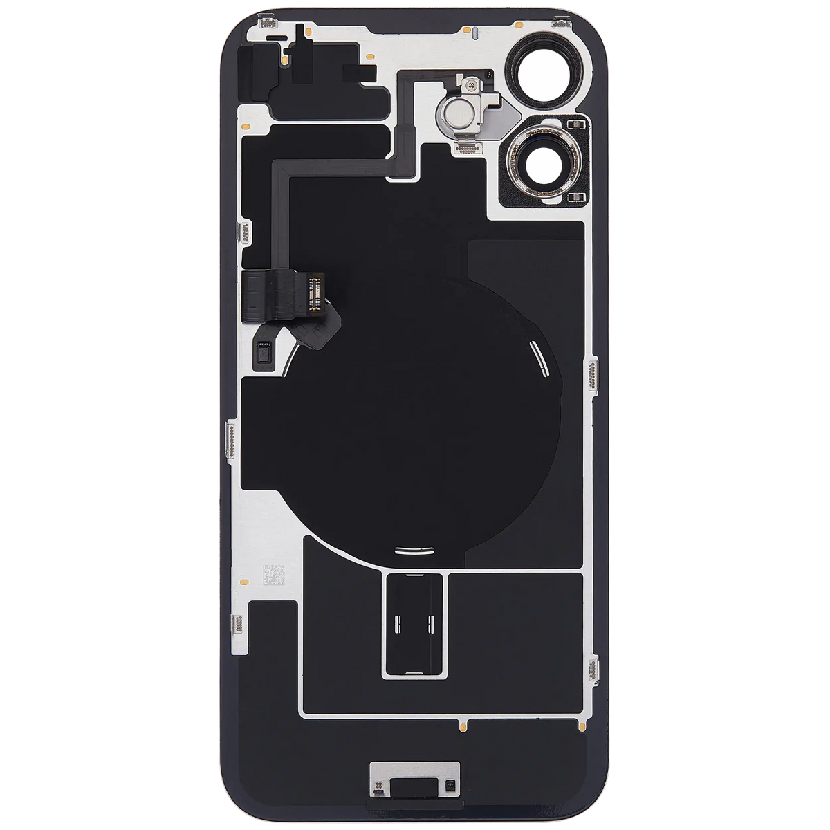 Back Glass W/ Mag Safe Magnet & Nfc & Flashlight Flex For I Phone 16 Plus (Used Oem Pull: Grade B) (Pink)