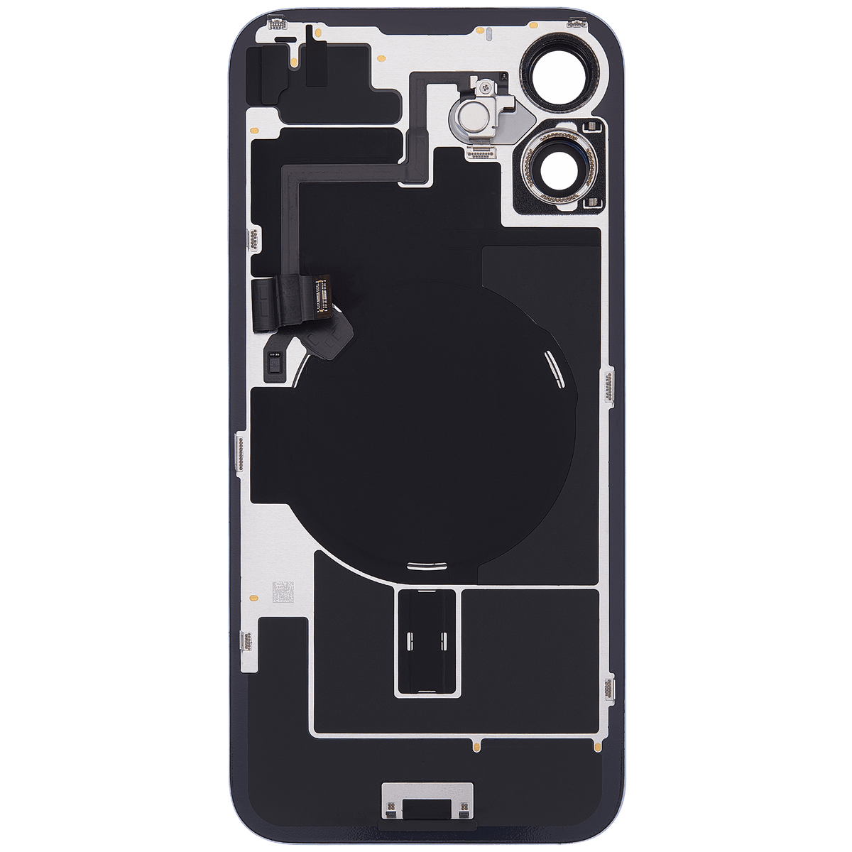 Back Glass W/ Mag Safe Magnet & Nfc & Flashlight Flex For I Phone 16 Plus (Used Oem Pull: Grade C) (Ultramarine)