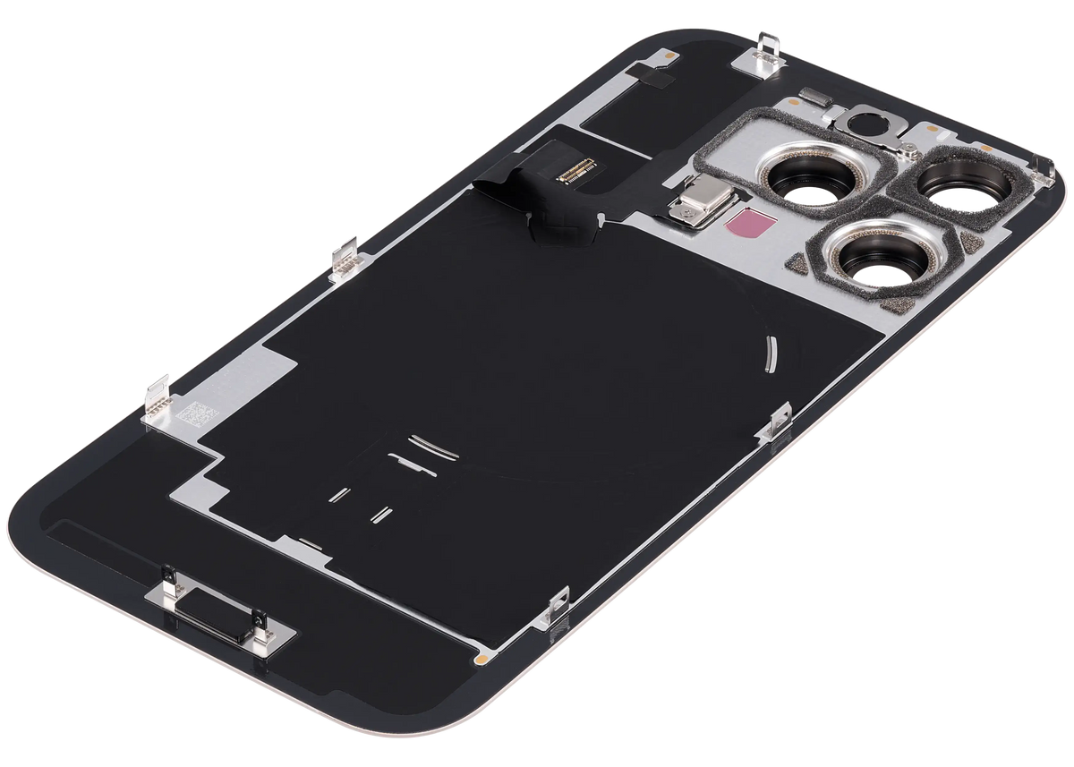 Back Glass W/ Mag Safe Magnet & Nfc & Flashlight Flex For I Phone 16 Pro (Genuine Oem) (Desert Titanium)