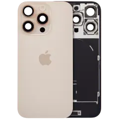 Back Glass W/ Mag Safe Magnet & Nfc & Flashlight Flex For I Phone 16 Pro (Genuine Oem) (Desert Titanium)
