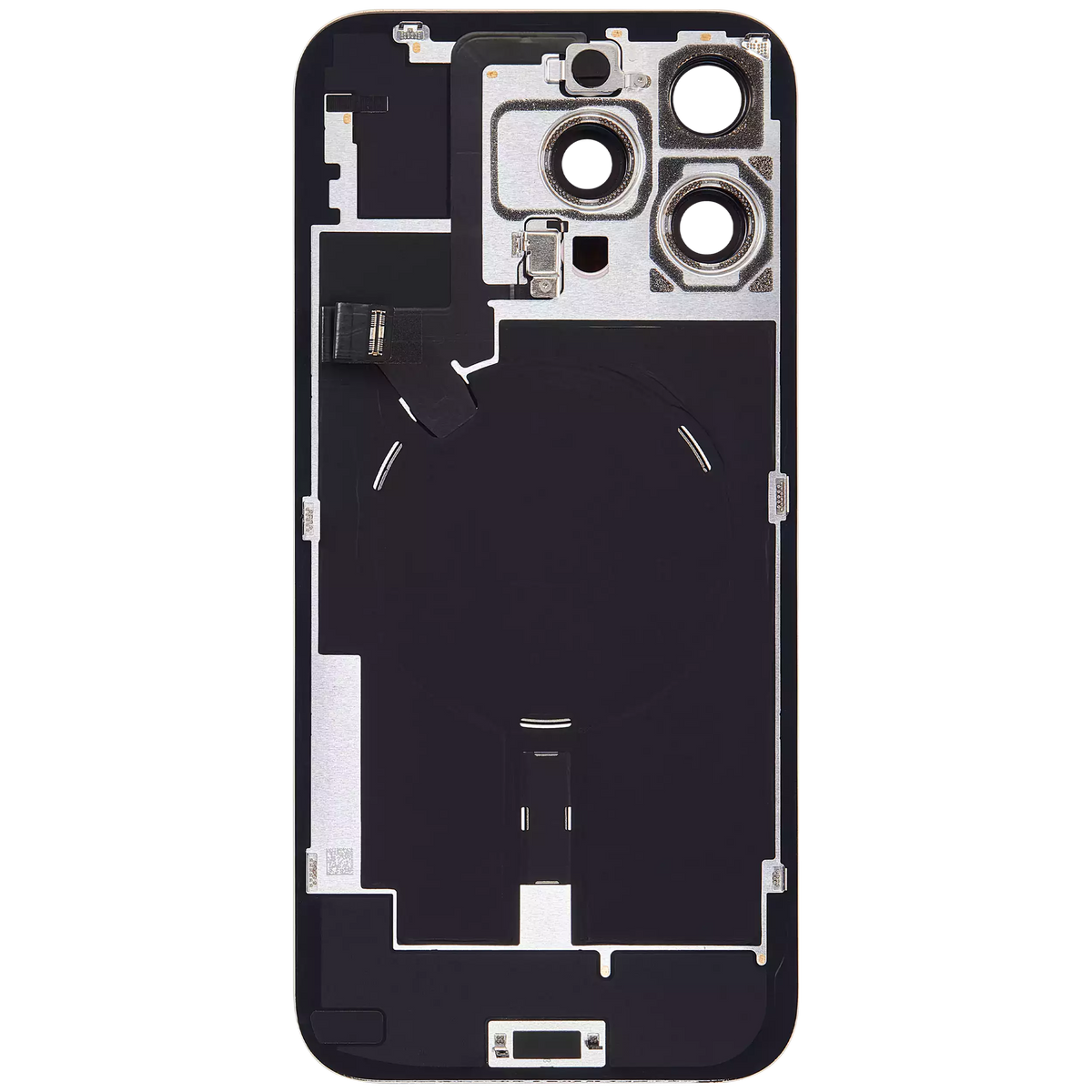 Back Glass W/ Mag Safe Magnet & Nfc & Flashlight Flex For I Phone 16 Pro Max (Used Oem Pull: Grade A) (Desert Titanium)